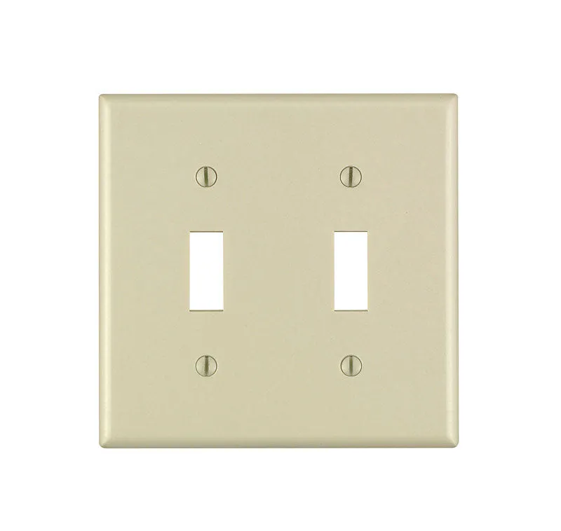 Leviton Ivory 2 gang Nylon Toggle Wall Plate 1 pk