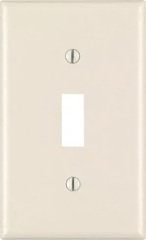 Leviton Light Almond 1 gang Thermoset Plastic Toggle Wall Plate 1 pk