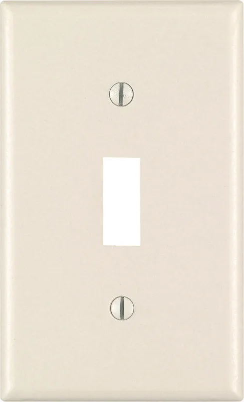 Leviton Light Almond 1 gang Thermoset Plastic Toggle Wall Plate 1 pk