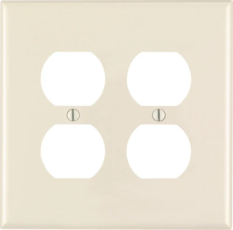 Leviton Midway Almond 2 gang Nylon Duplex Wall Plate 1 pk