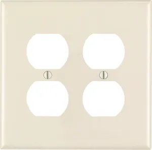 Leviton Midway Almond 2 gang Nylon Duplex Wall Plate 1 pk
