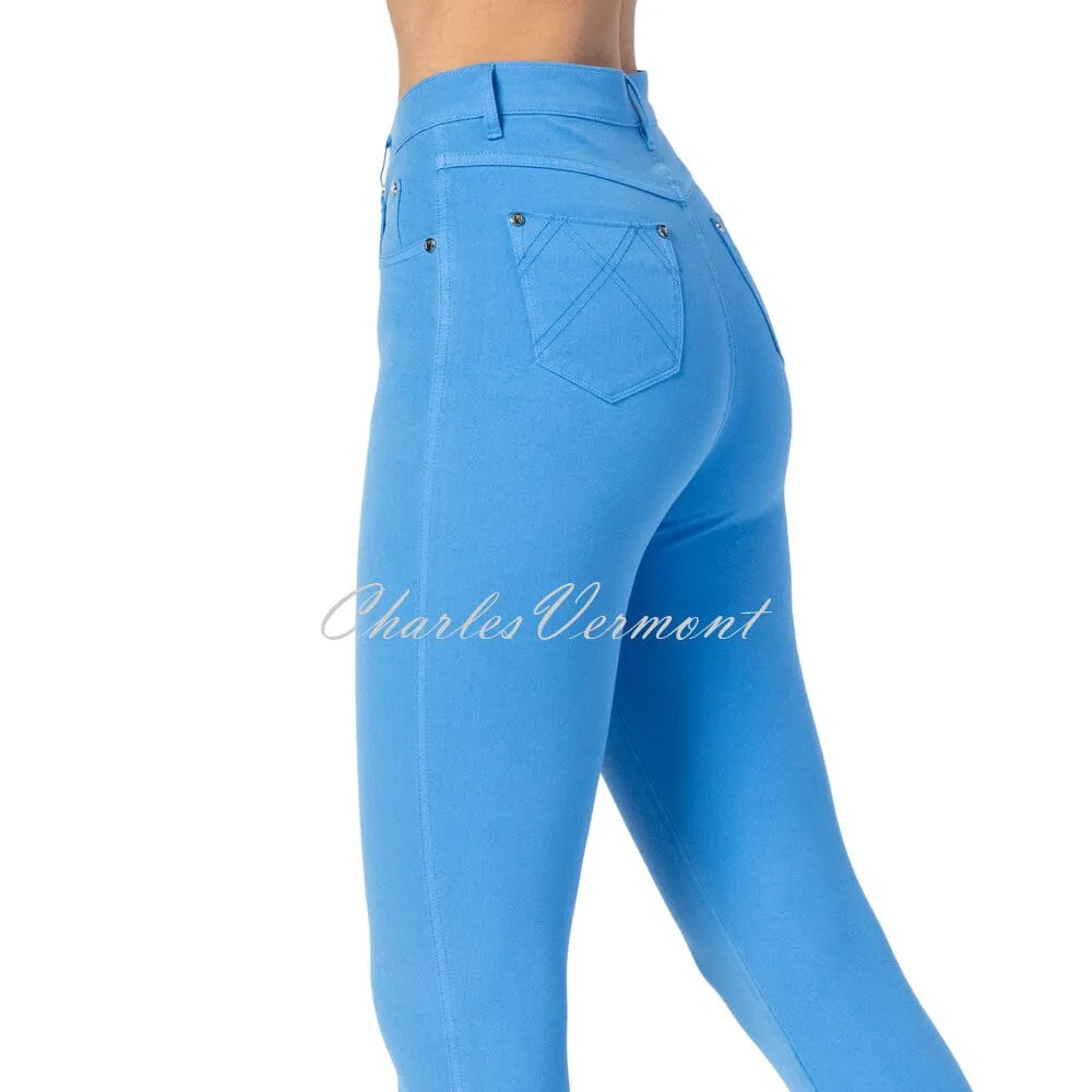 Marble Mid-Calf Cropped Leg Skinny Jean – Style 2412-190 (Azure Blue)