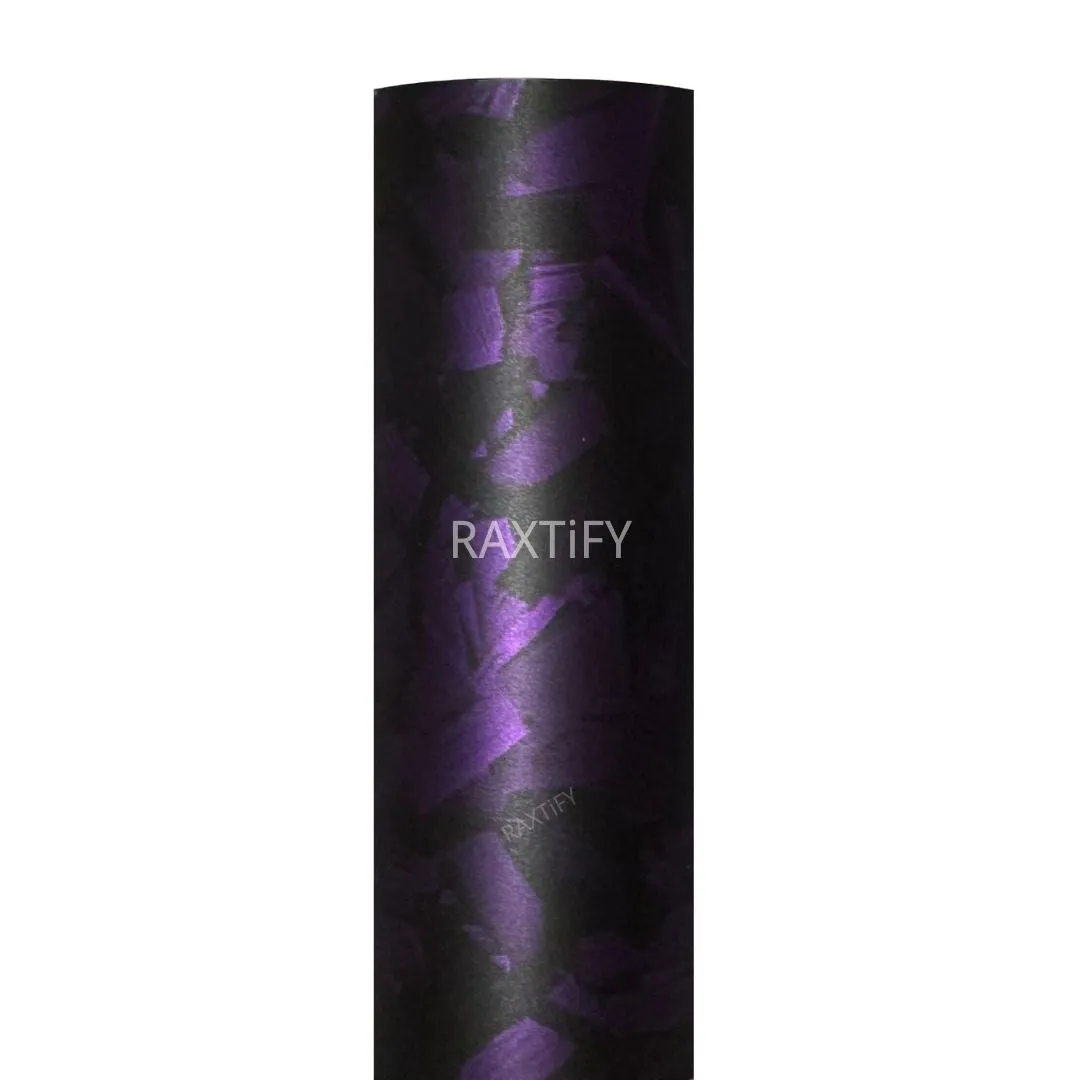 Matte Camouflage Black Purple Forged Carbon Vinyl Wrap