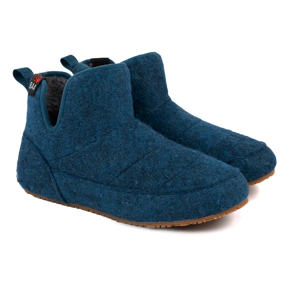 Merino Blend Slipper Boots (Petrol)