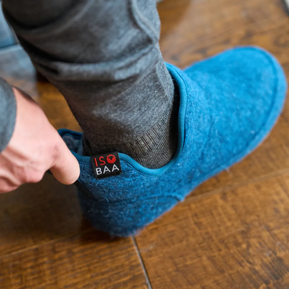 Merino Blend Slipper Boots (Petrol)