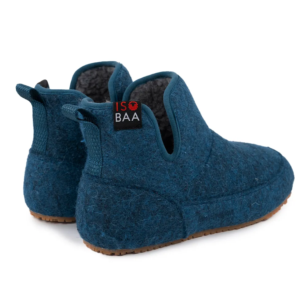 Merino Blend Slipper Boots (Petrol)