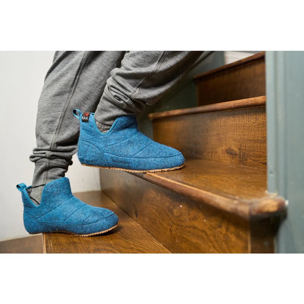 Merino Blend Slipper Boots (Petrol)