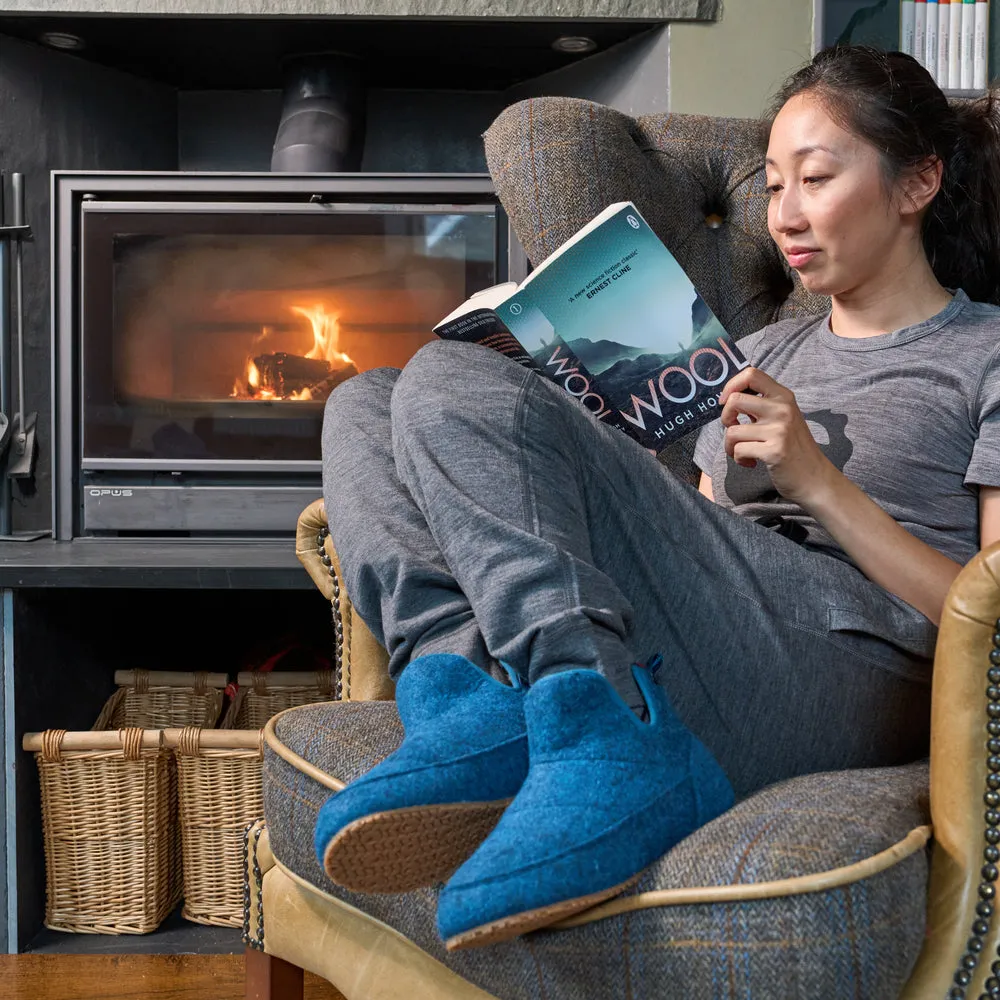 Merino Blend Slipper Boots (Petrol)
