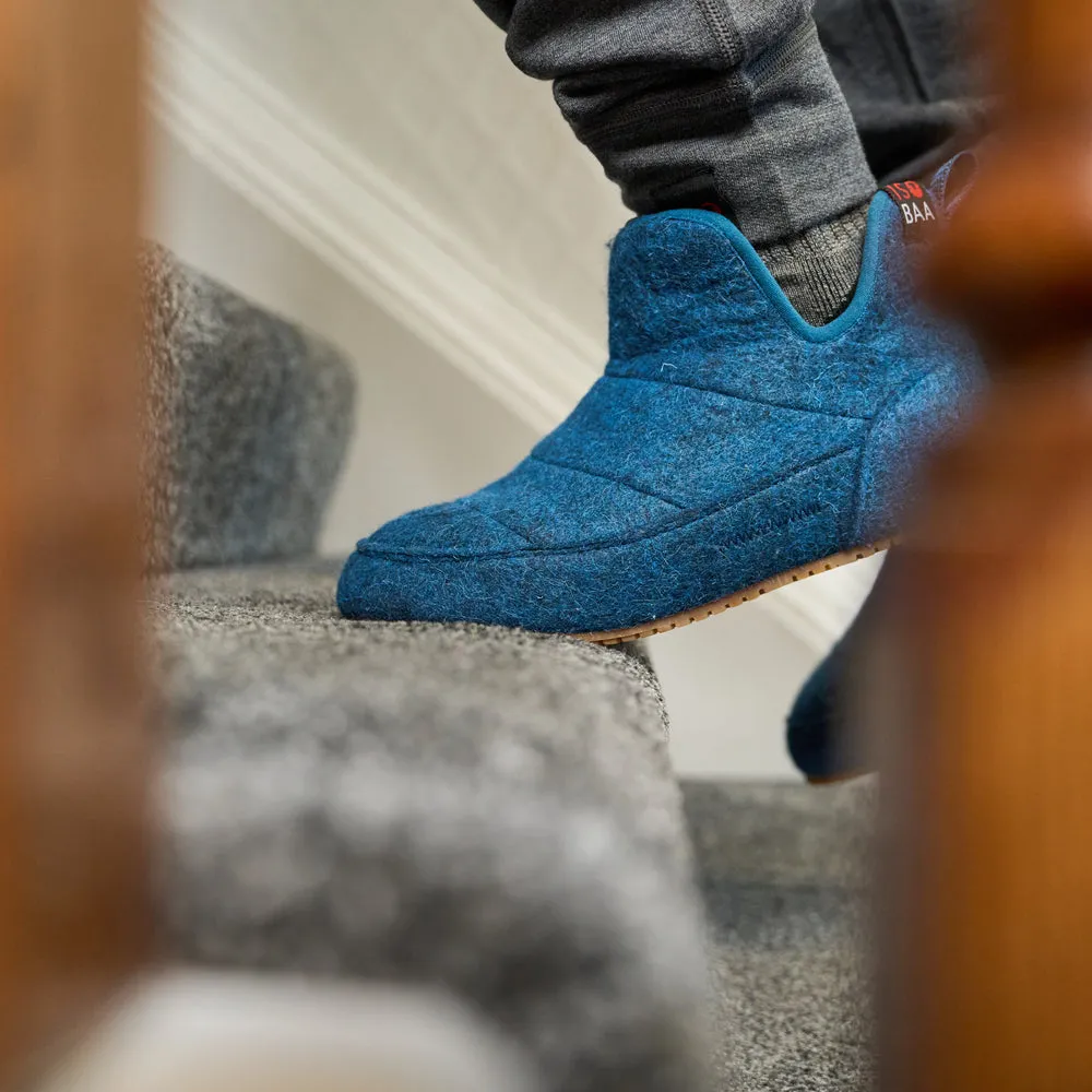 Merino Blend Slipper Boots (Petrol)