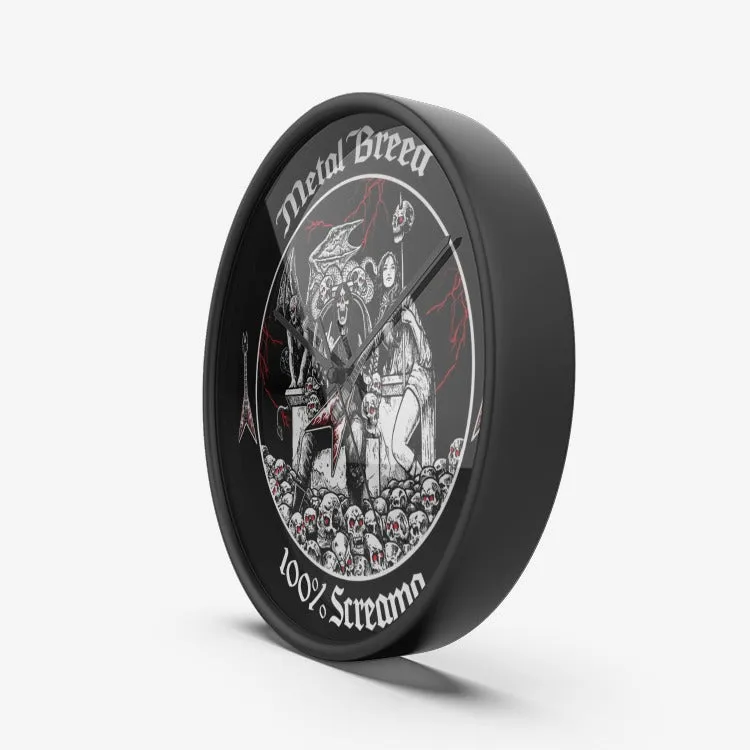 Metal Breed 100% Screamo Wall Clock Silent Non Ticking Quality Quartz