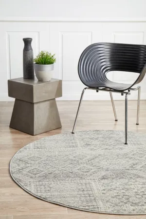 Mirage 351 Round Rug (Silver) by Rug Culture