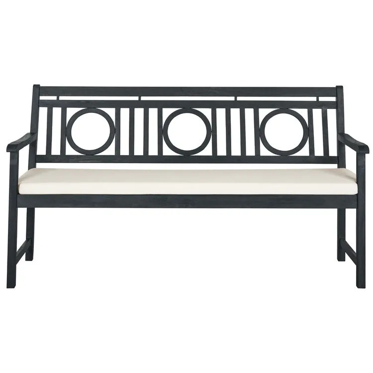 Montclair Three-Seat Bench - Dark Slate Gray/Beige