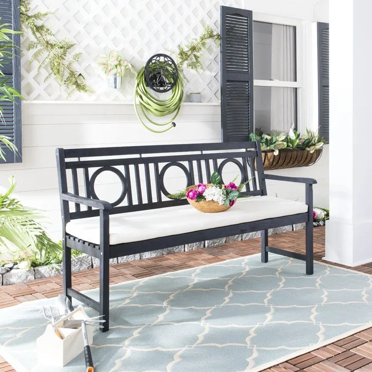 Montclair Three-Seat Bench - Dark Slate Gray/Beige