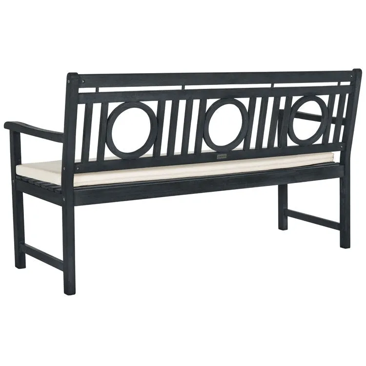 Montclair Three-Seat Bench - Dark Slate Gray/Beige