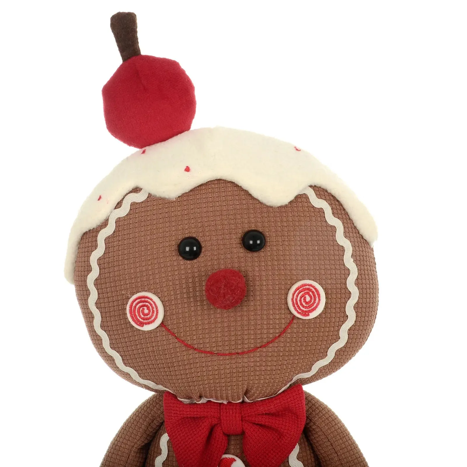 Mr Crimbo Skiing Gingerbread Man Christmas Fabric Figure 38cm