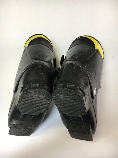 Nordica Front Entry Line 173 Gray/Yellow Size 23.5 Used Downhill Ski Boots