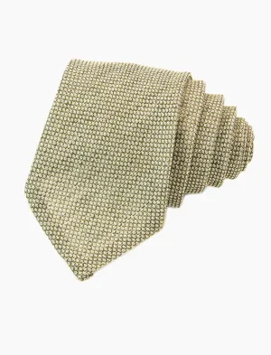 Olive Green Dotted Linen Tie