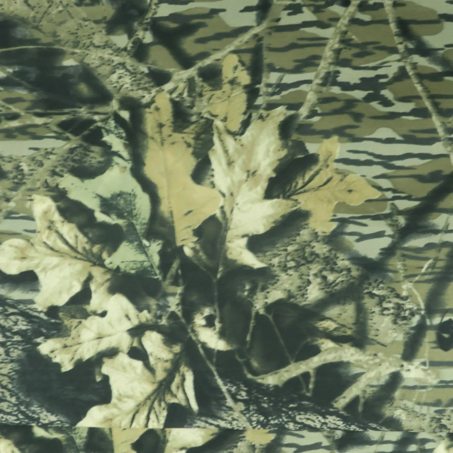 Olive Green Leaves on a Green Background Printed Cotton