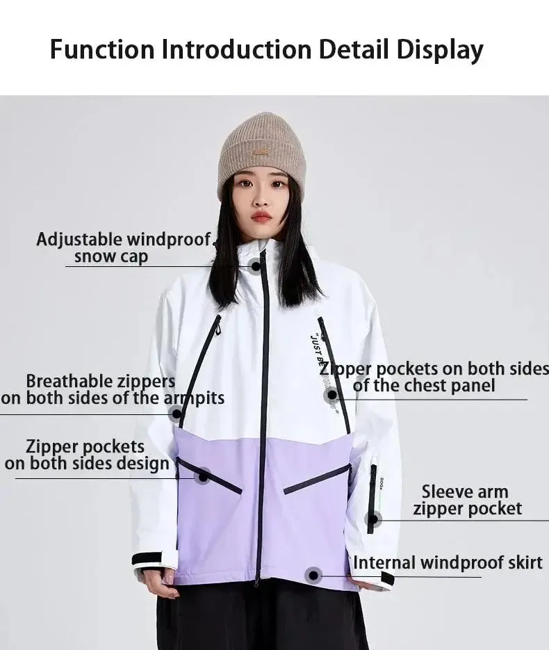 Outdoor Windproof Ski Jackets 2025 Women's Winter Snowboarding Tops