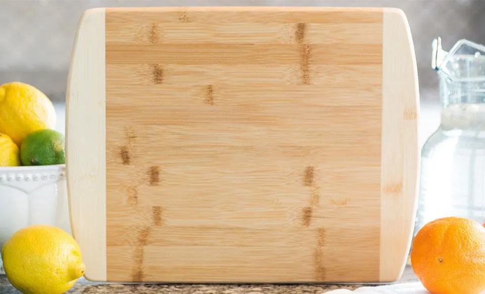 Personalized 11x14 Bamboo Cutting Board with Rounded Edge (Modern Collection)