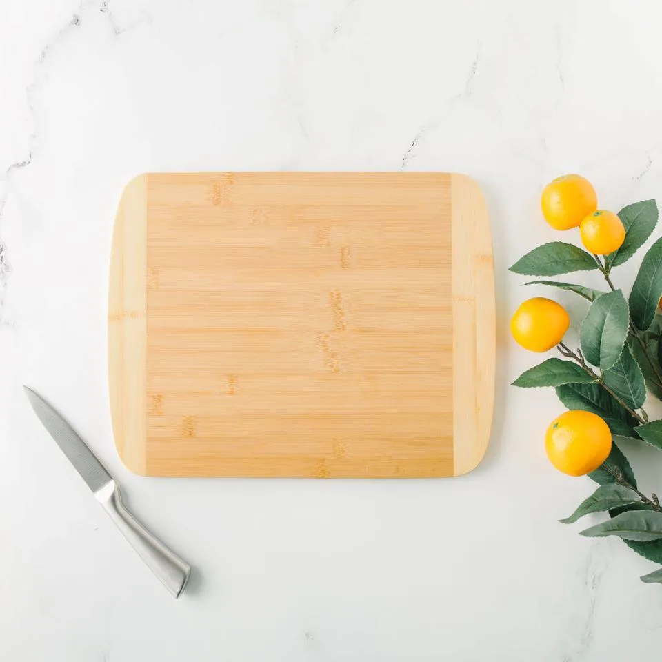 Personalized 11x14 Bamboo Cutting Board with Rounded Edge (Modern Collection)