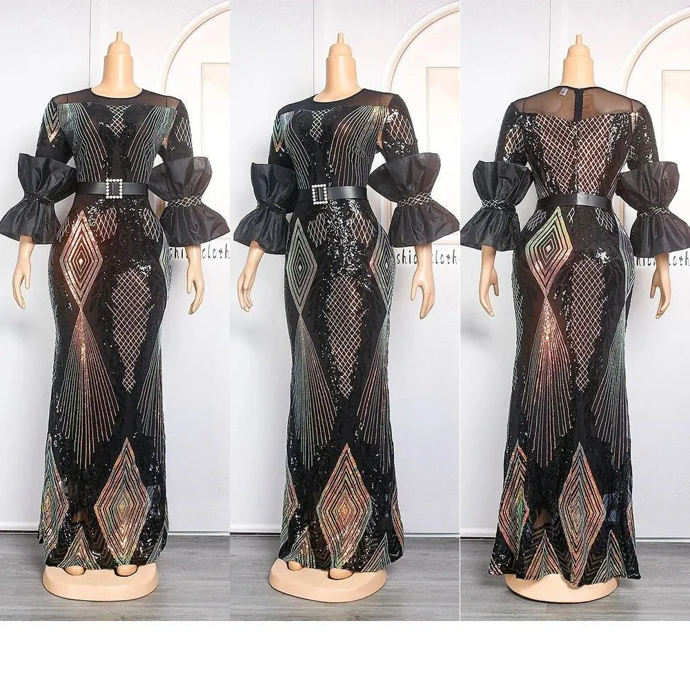Plus Size Evening Dresses Women Long Dress Robe Elegant Gown Clothes