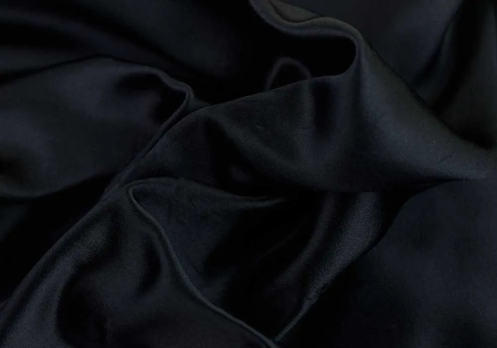 Prada Midnight Navy Silk Duchess Satin (Made in Italy)
