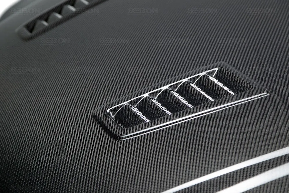 SEIBON Carbon Fiber Hood Ford Focus (2012-2014) OEM or RS Style w/ Vents