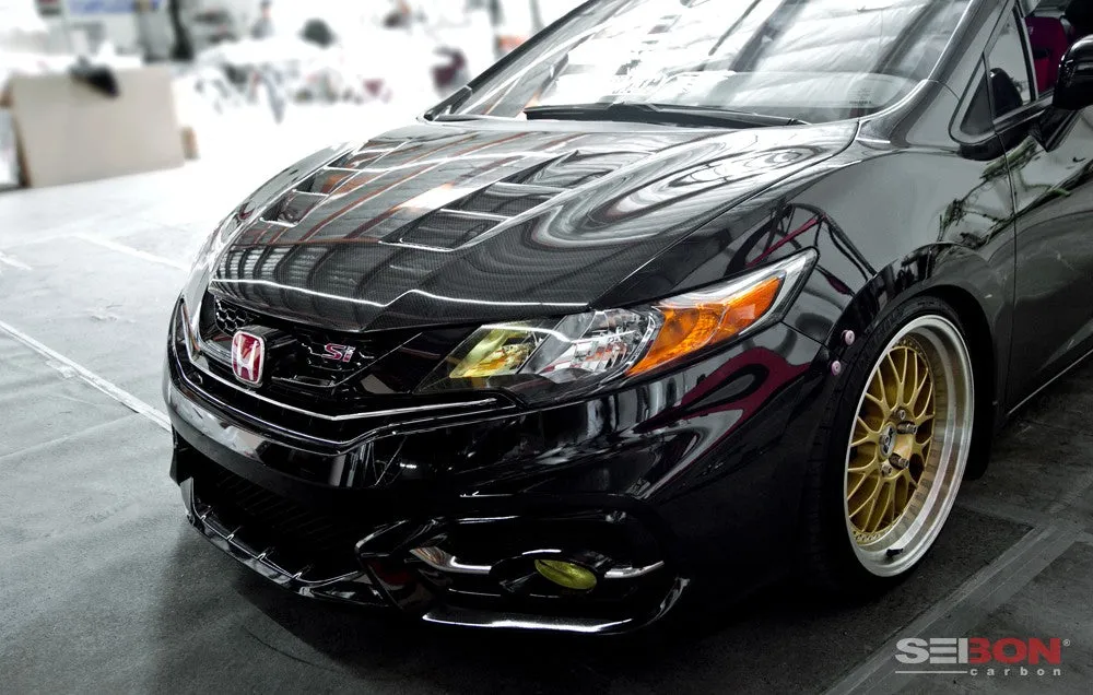 SEIBON Carbon Fiber Hood Honda Civic Coupe (2014-2015) OEM/TS/VSII Vented Style