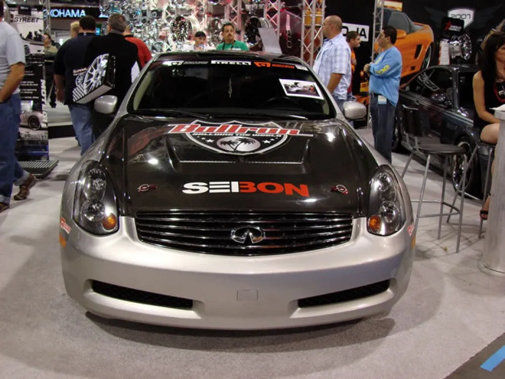 SEIBON Carbon Fiber Hood Infiniti G35 Coupe (03-07) OEM or Vented JS/TS Style