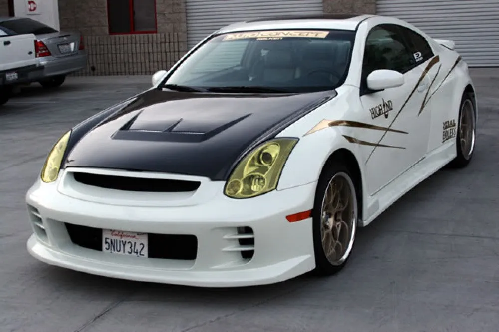 SEIBON Carbon Fiber Hood Infiniti G35 Coupe (03-07) OEM or Vented JS/TS Style