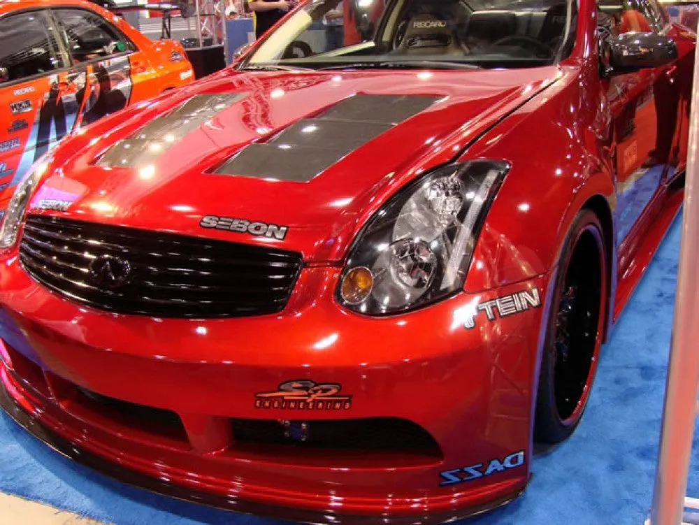 SEIBON Carbon Fiber Hood Infiniti G35 Coupe (03-07) OEM or Vented JS/TS Style