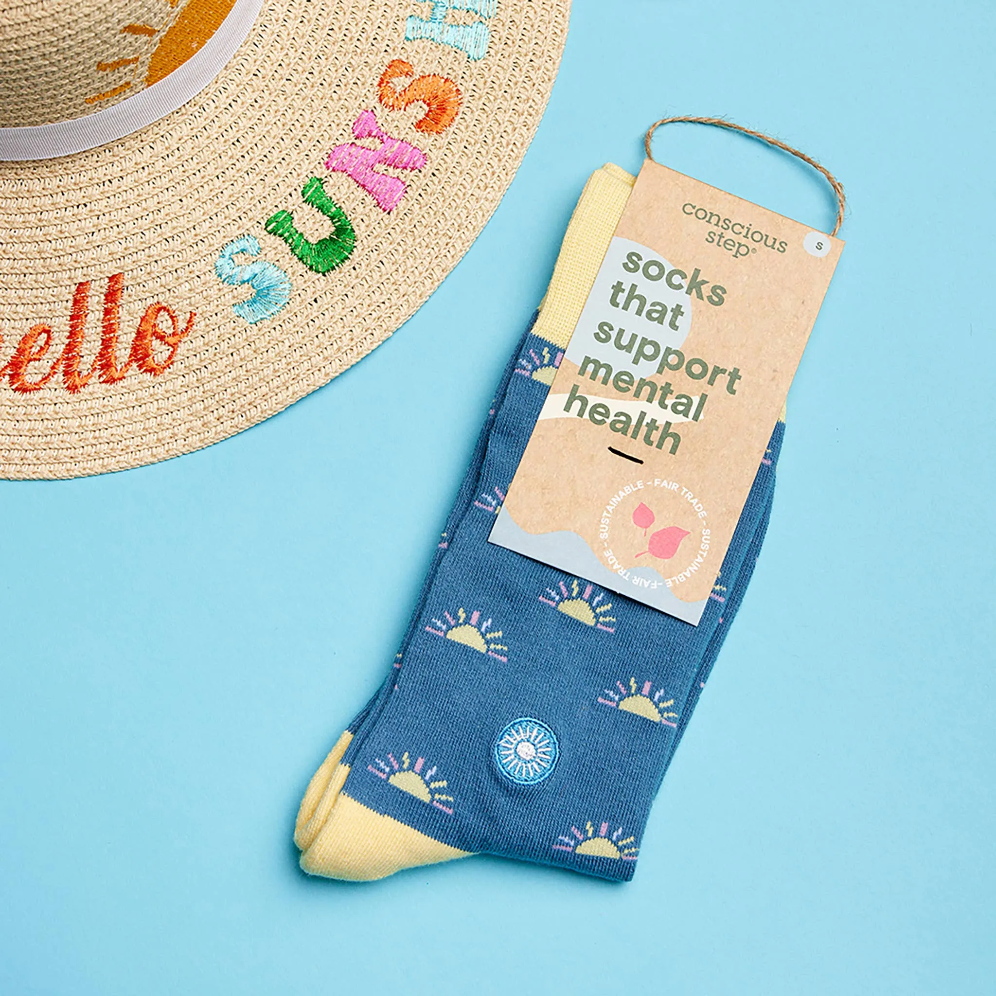 Socks that Support Mental Health (Rising Suns) - Small
