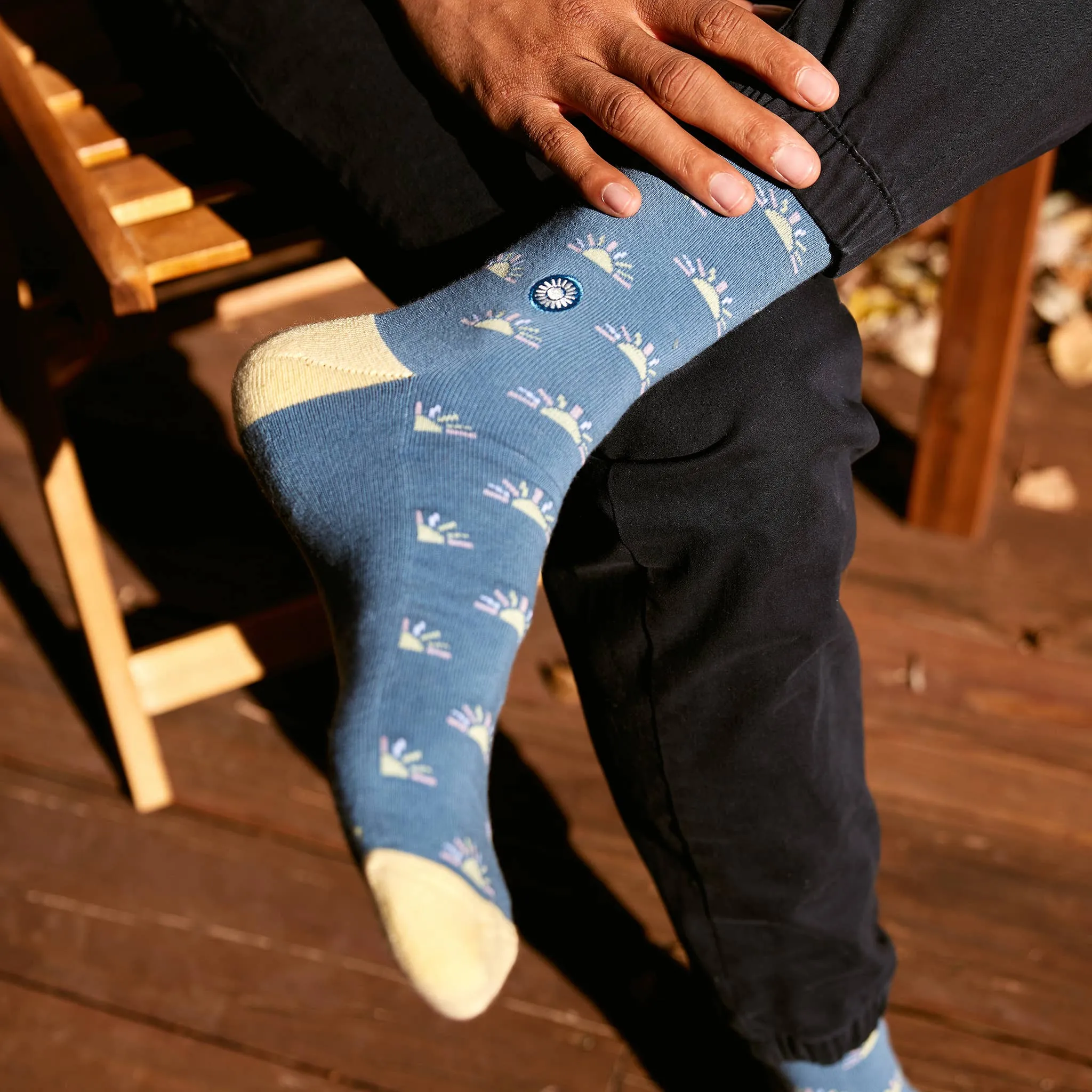 Socks that Support Mental Health (Rising Suns) - Small