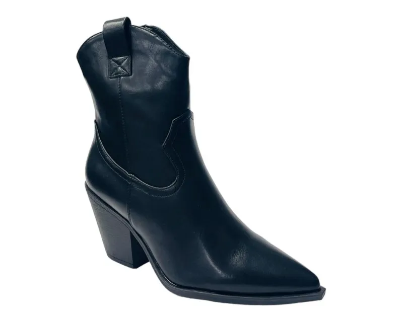 Western Cowboy Zip Ankle Boots