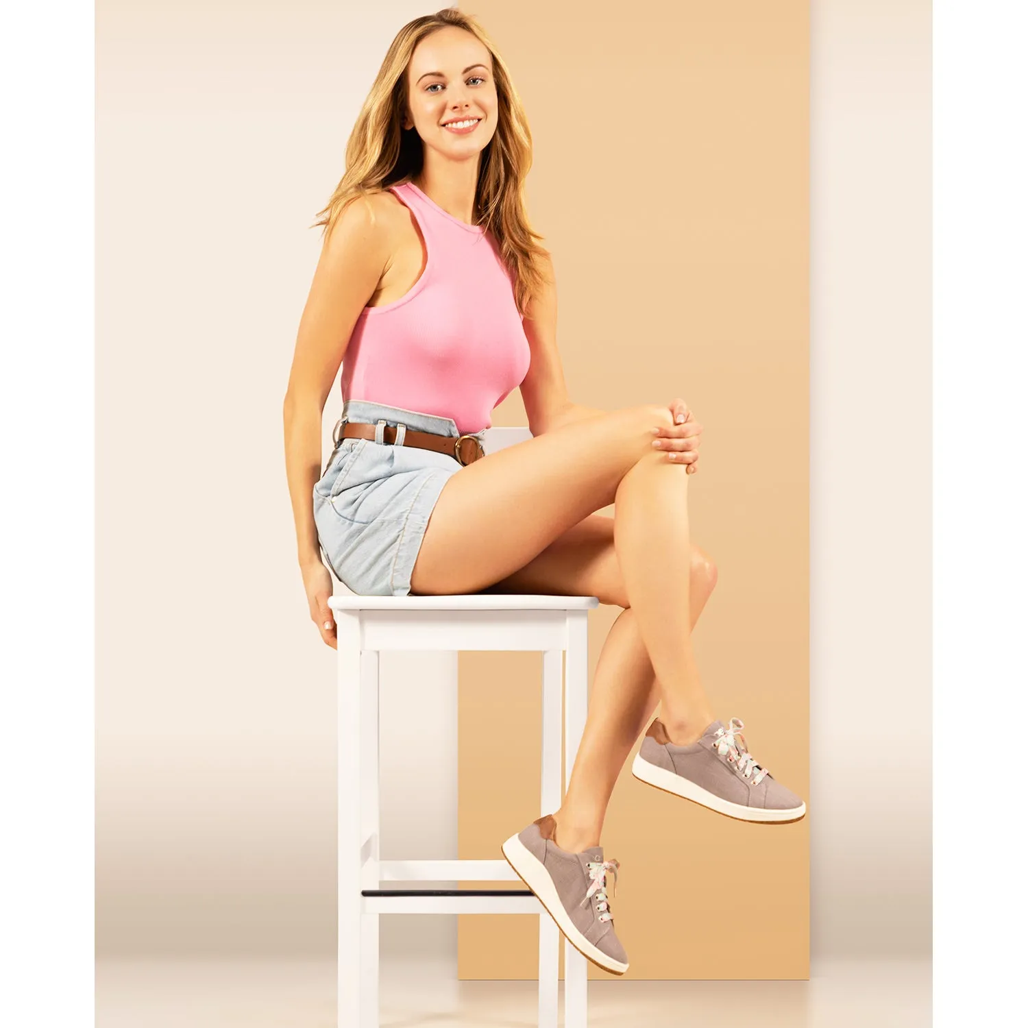 Women's Aetrex Renee Olive Canvas