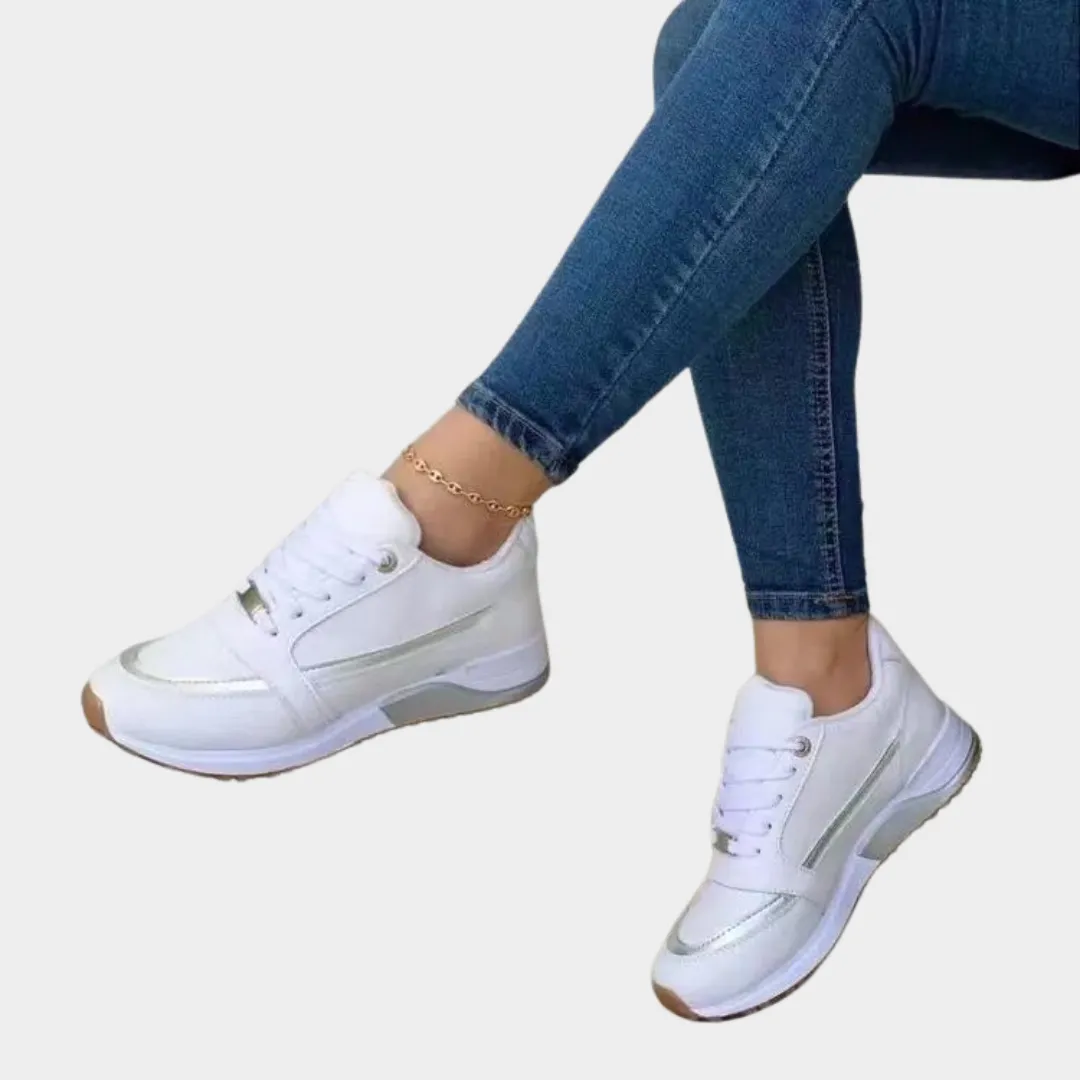 Women's Sneakers  Lace-Up Casual Shoes  Breathable  Flat Running & Walking Footwear  Lightweight  Multiple Colours